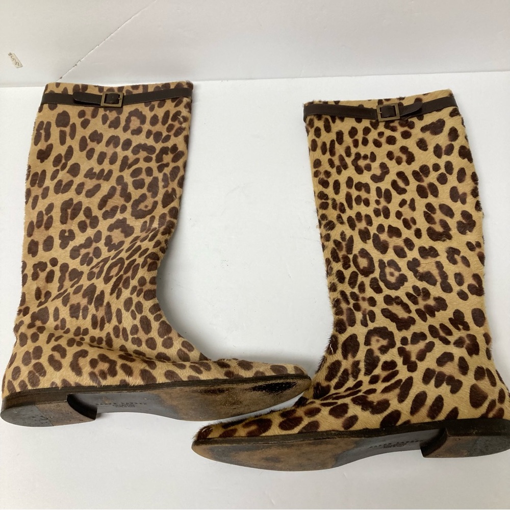 Ralph Lauren Leopard Print Mid-Calf Rain Boots - Brown/Tan